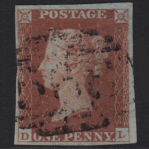 GB QV 1841 1d Red-brown (Plate 42) SG8-B1(1) DL FU 4 Margins