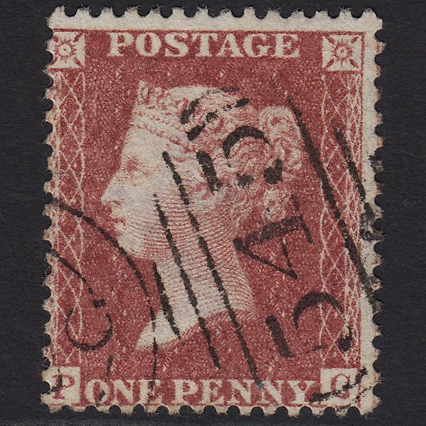 GB QV 1857 1d Rose-red (Plate 46) SG40-C10(1) PG VFU Newcastle 545