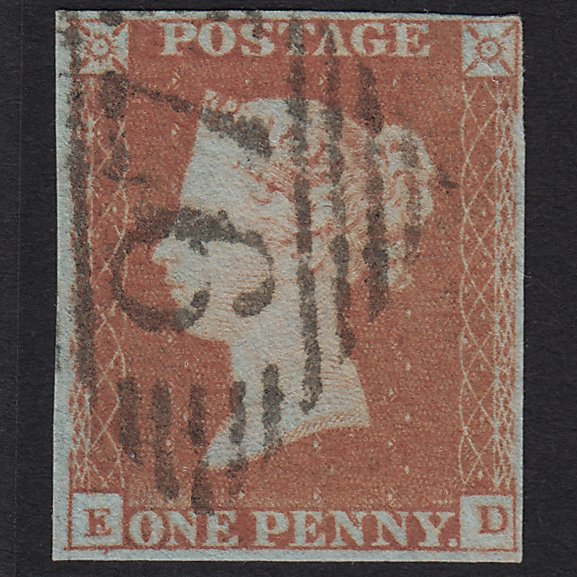 GB QV 1841 1d Red-brown (Plate 91) SG8-B1(1) ED FU Carlow 97 4 Margins