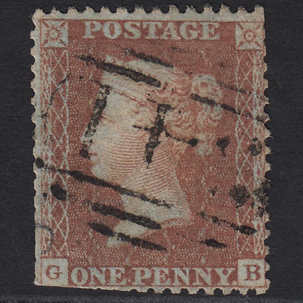 GB QV 1855 1d Red-brown (Plate 19) SG24-C3(1) GB Sf