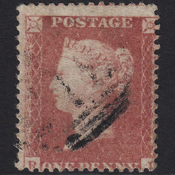 GB QV 1857 1d Rose-red SG40-C10(1) FU Light Cancel