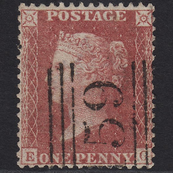 GB QV 1857 1d Rose-red (Plate 36) SG40-C10(1) EG FU Glasgow 159