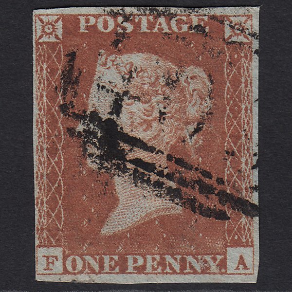 GB QV 1841 1d Red-brown (Plate 54) SG8-B1(1) FA GU Jersey? 409? 4M Imperf