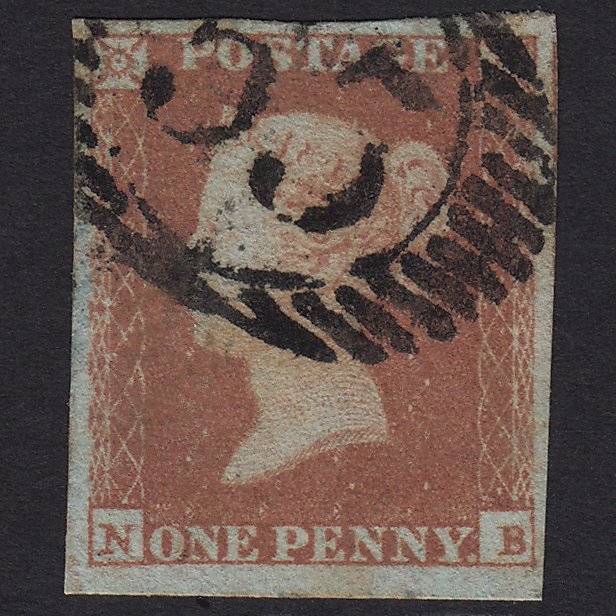 GB QV 1841 1d Red-brown (Plate 91) SG8-B1(1) NB GU London D&S 55