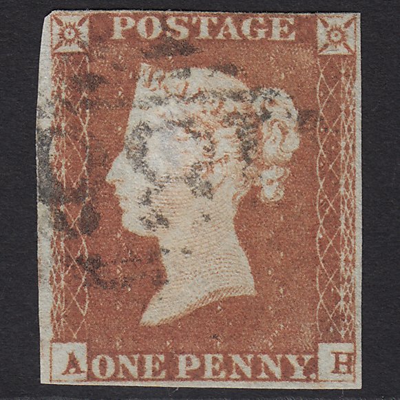 GB QV 1841 1d Red-brown (Plate 85) SG8-B1(1) AH GU Missing Imprimatur 4M