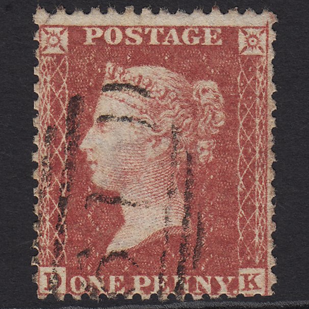 GB QV 1857 1d Rose-red (Plate 37) SG40-C10(1) DK GU Light Cancel