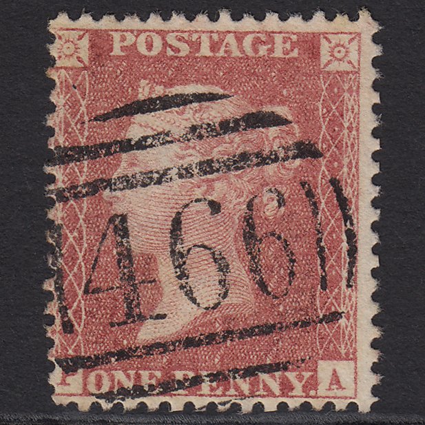 GB QV 1857 1d Rose-red (Plate 67) SG40-C10(1) PA GU Liverpool 466