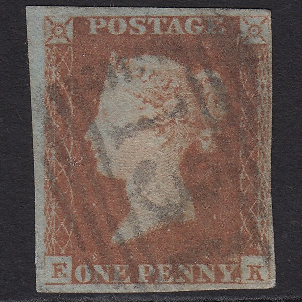 GB QV 1841 1d Red-brown (Plate 78) SG8-B1(1) EK GU Edinburgh 131