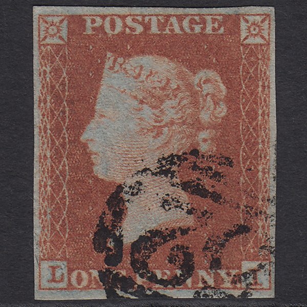 GB QV 1841 1d Red-brown (Plate 145) SG8-B2(1) LI GU 4 Margins