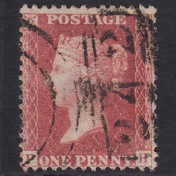 GB QV 1857 1d Rose-red (Plate 43) SG40-C10(1) PH FU Derby 242
