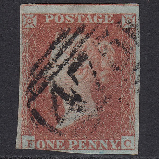 GB QV 1841 1d Red-brown (Plate 117) SG8-B1(1) FC GU nr 4M Loughborough 475