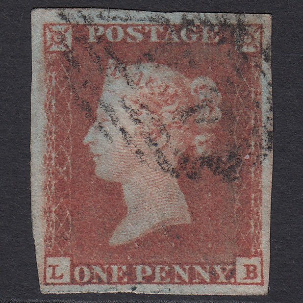 GB QV 1841 1d Red-brown (Plate 113) SG8-B1(1) LB FU 4 Margins