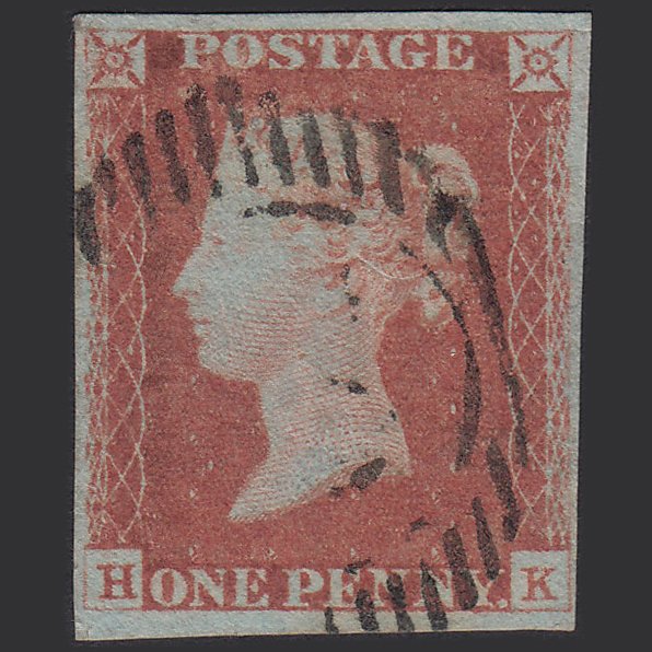GB QV 1841 1d Red-brown (Plate 73) SG8-B1(1) HK FU 4M London D&S Cancel