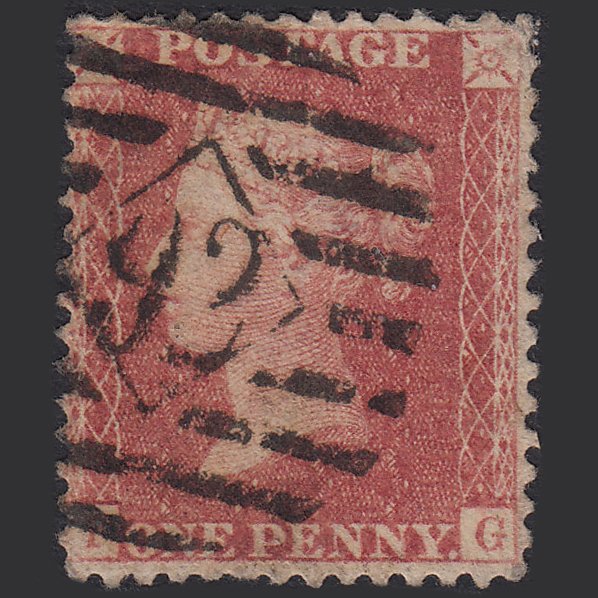 GB QV 1857 1d Rose-red (Plate 36) SG40-C10(1) FG GU London IS 92 92ph3