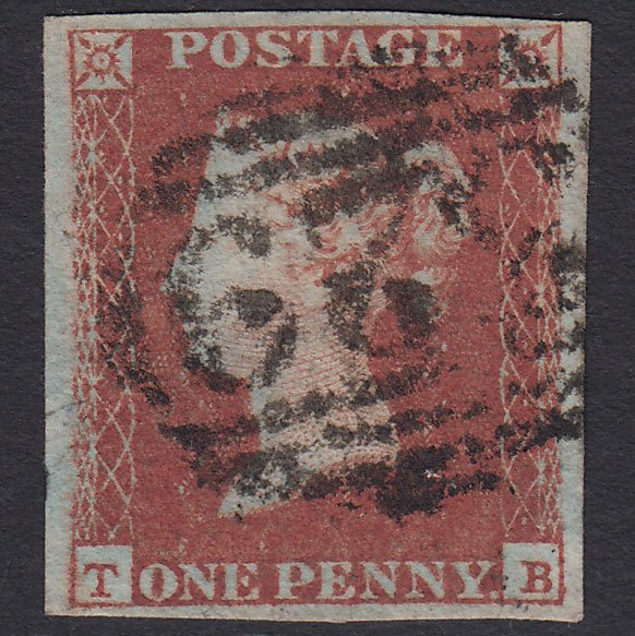 GB QV 1841 1d (Plate 101) SG8-B1(1) TB FU 4 Margins Halesworth 329