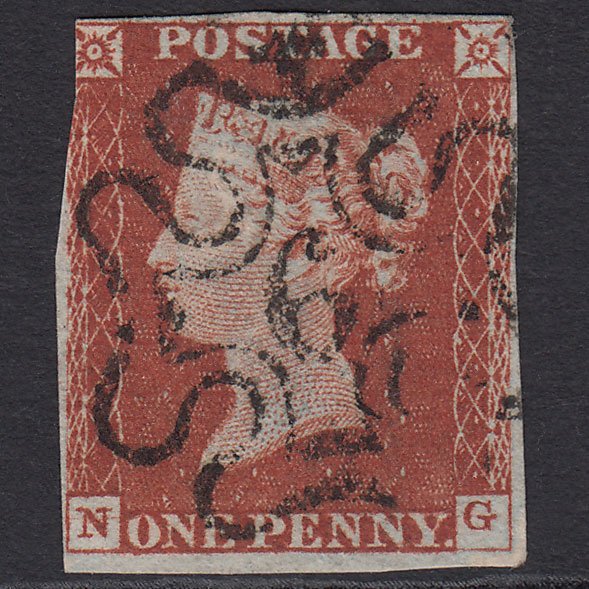 GB QV 1841 1d (Plate 34) SG8-B1(1) Ivory Head NG GU London No.6 in MX
