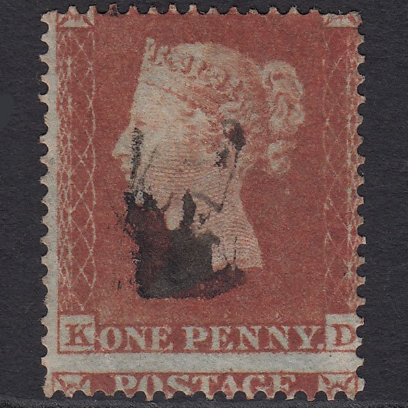 GB QV 1854 1d Red-brown (Plate 172) SG17-C1(1) KD GU Large Misperf