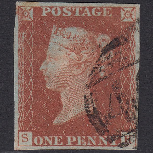 GB QV 1841 1d Red-brown (Plate 64) SG8-B1(1) SK FU 4 Margins