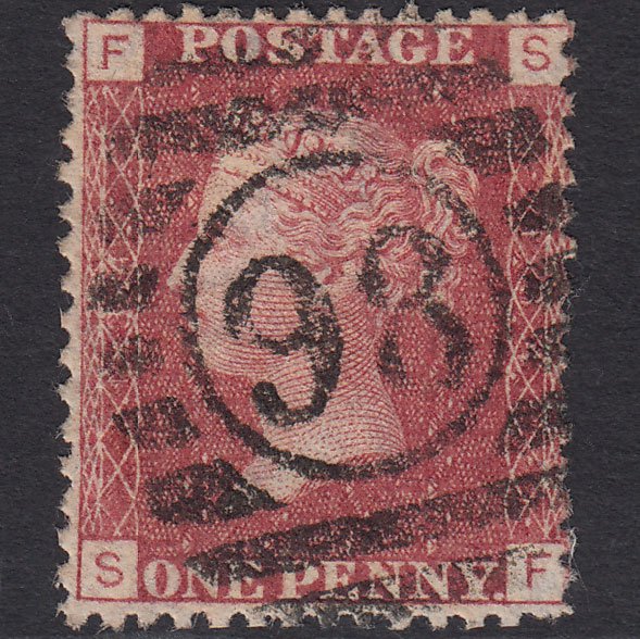 GB QV 1864 1d Lake-red (Plate 134) SG44-G1(2) SF FU London D&S 98