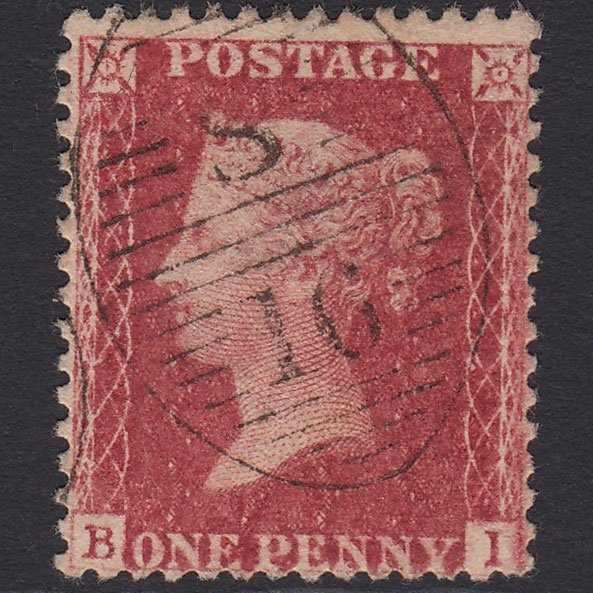 GB QV 1857 1d (Plate 60) SG40-C10(1) Constant Variety BI FU London D&S S16