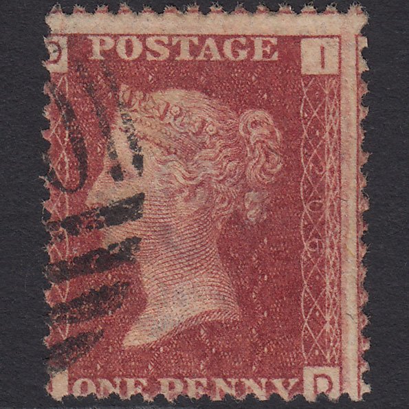GB QV 1864 1d Lake-red (Plate 206) SG44-G1(2) ID FU Misperf