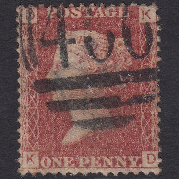 GB QV 1864 1d Lake-red (Plate 175) SG44-G1(2) KD FU Liverpool 466