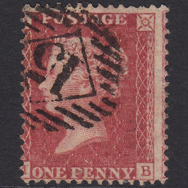 GB QV 1857 1d Rose-red (Plate 59) SG40-C10(1) MB FU London IS 15 Misperf