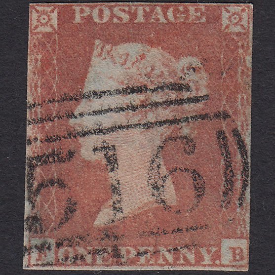 GB QV 1841 1d Red-brown (Plate 93) SG8-B1(1) FB nr 4M Marlborough 516