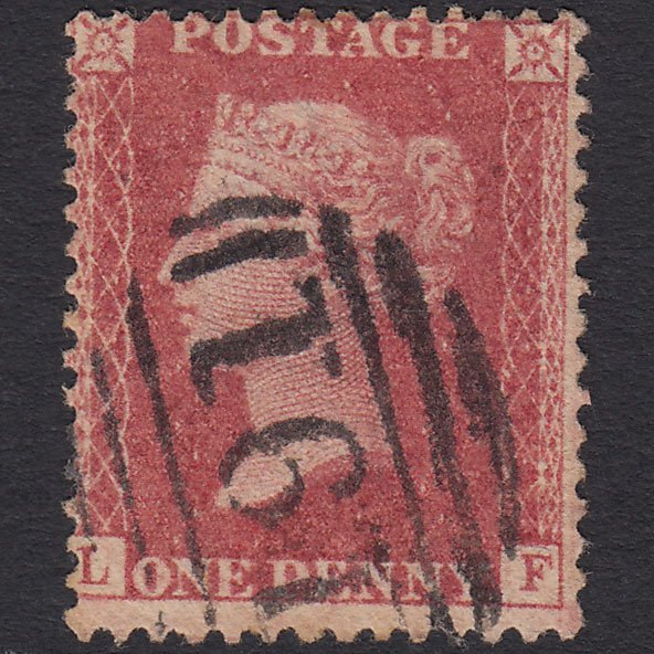 GB QV 1857 1d Rose-red (Plate 55) SG40-C10(1) LF GU Chippenham 191