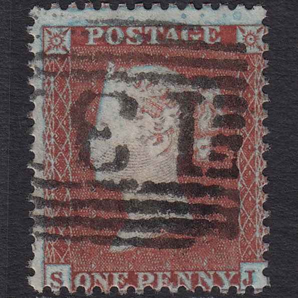 GB QV 1855 1d Plate R5 SG22-C2(1) Framed Reverse SJ FU Edinburgh 131