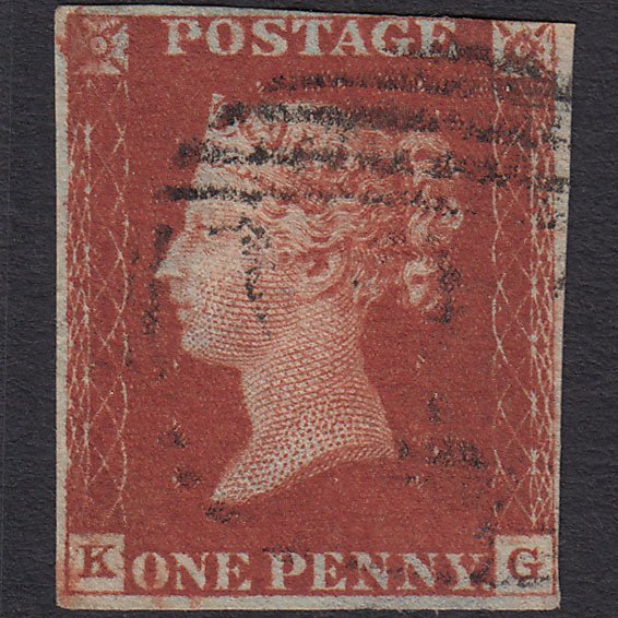 GB QV 1841 1d (Plate 56) SG10-B1(4) Constant Variety KG GU 3M