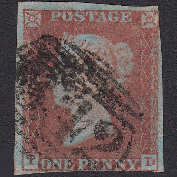 GB QV 1841 1d Red-brown (Plate 97) SG8-B1(1) TD GU nr 4M Hastings 342