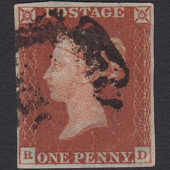 GB QV 1841 1d Red-brown (Plate 40) SG8-B1(1) RD GU Maltese Cross