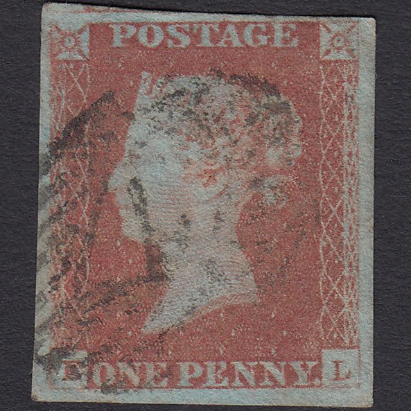 GB QV 1841 1d Red-brown (Plate 82) SG8-B1(1) EL GU 4M London IS Cancel