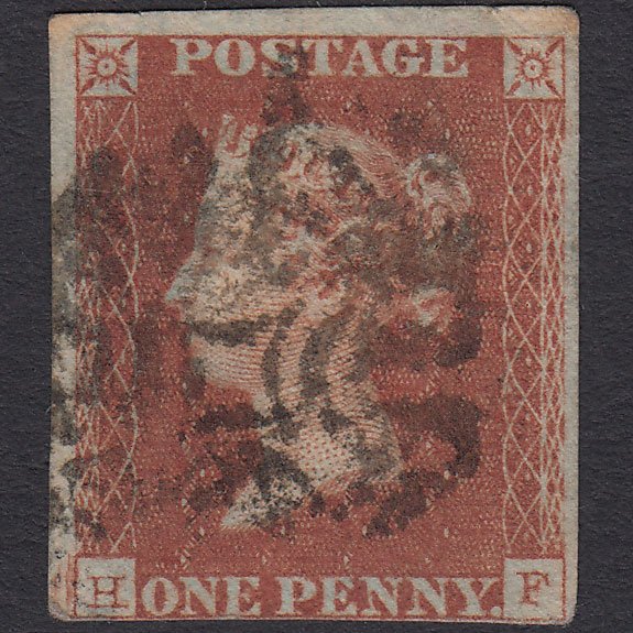 GB QV 1841 1d Red-brown (Plate 22) SG8-B1(1) HF GU Missing Imprimatur 4M MX