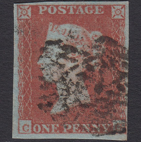 GB QV 1841 1d Red-brown (Plate 119) SG8-B1(1) CG GU 4M London IS Cancel