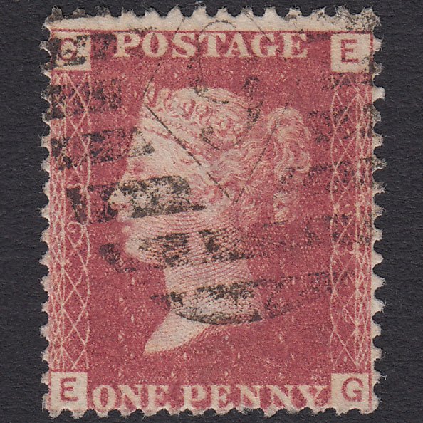 GB QV 1864 1d Lake-red (Plate 93) SG44-G1(2) EG FU London IS 9