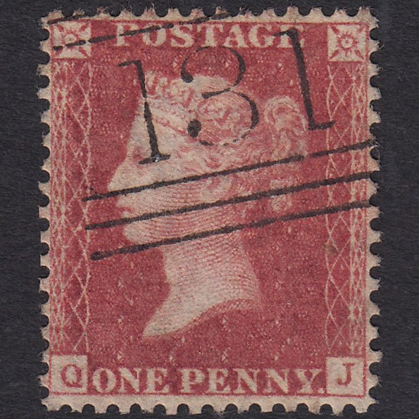 GB QV 1857 1d (Plate 43) SG40-C10(1) QJ FU Edinburgh 131 Very Well Centred