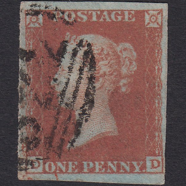 GB QV 1841 1d Red-brown (Plate 94) SG8-B1(1) DD GU 4 Margins