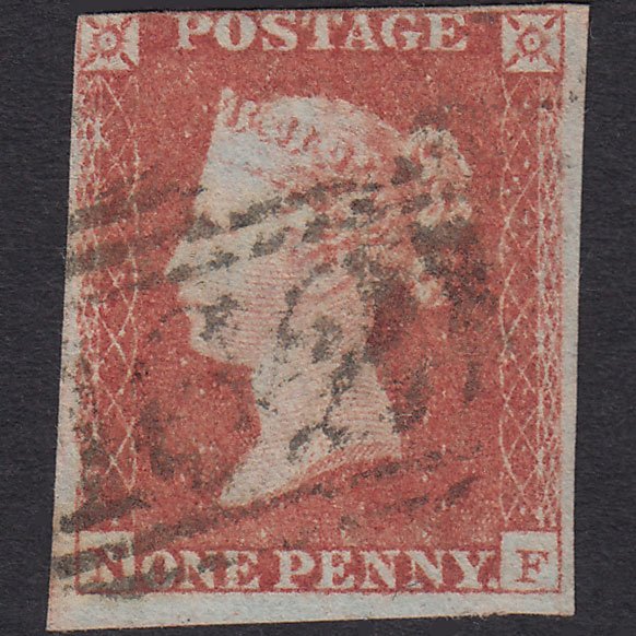GB QV 1841 1d Red-brown (Plate 92) SG8-B1(1) NF GU 3 Margins Cardiff 162