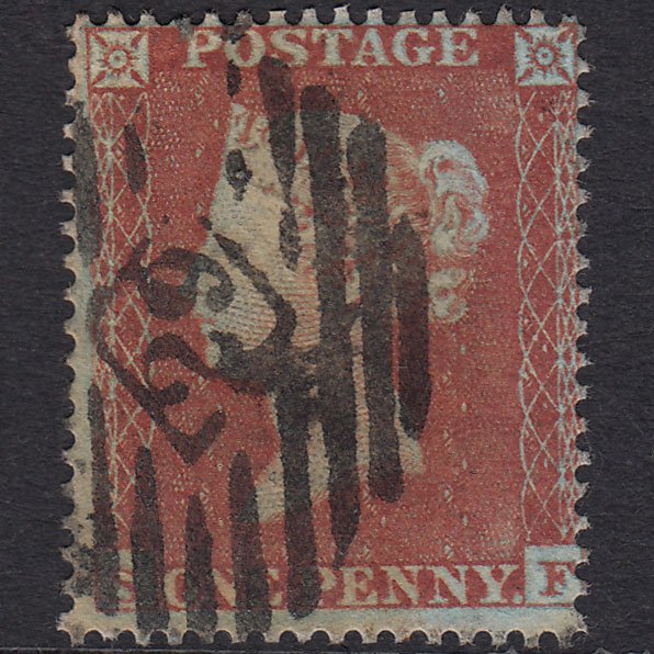 GB QV 1854 1d Red-brown (Plate 180) SG17-C1(1) SF GU London IS 29