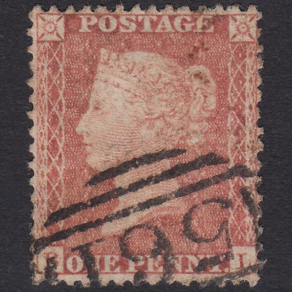 GB QV 1856 1d Plate 29 SG29-C8(1) BL GU Newport 561 Worn Impression