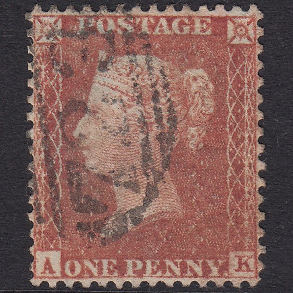 GB QV 1856 1d Pl 32 SG29-C8(1) AK VFU Missing Imprimatur Southampton 723
