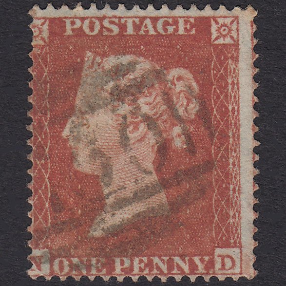 GB QV 1854 1d Red-Brown Plate 172 SG17-C1(1) ND FU
