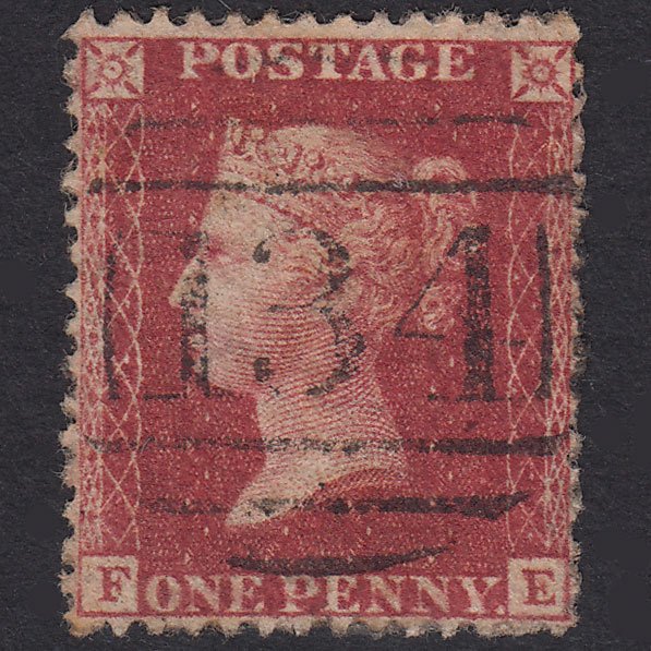 GB QV 1857 1d Plate 43 SG40-C10(1) FE FU Bristol 134 Well Centred