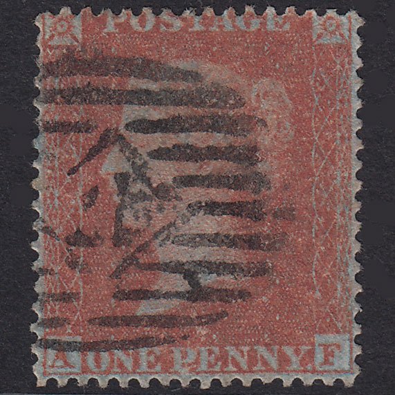GB QV 1854 1d Red-Brown Plate 191 SG17-C1(1) AF GU London IS 47