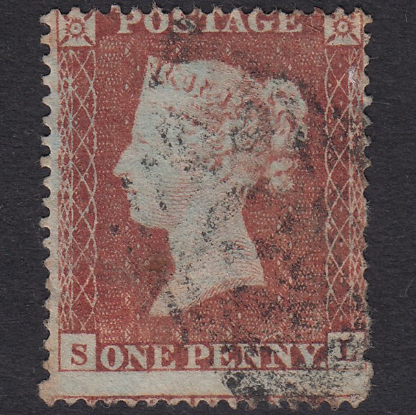 GB QV 1854 1d Plate 171 SG17-C1(1) SL GU Missing Imprimatur Blind Perfs