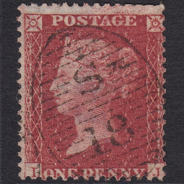 GB QV 1857 1d Rose-Red SG40-C10(1) LJ GU London D&S S18