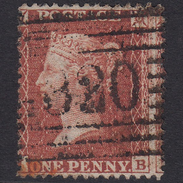 GB QV 1855 1d Red-Brown Plate 13 SGC6(1) NB FU Tain 320 Large Misperf