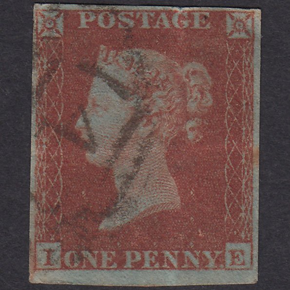 GB QV 1841 1d Red-Brown Plate 159 SG8-B2(1) IE PU 4 Margins